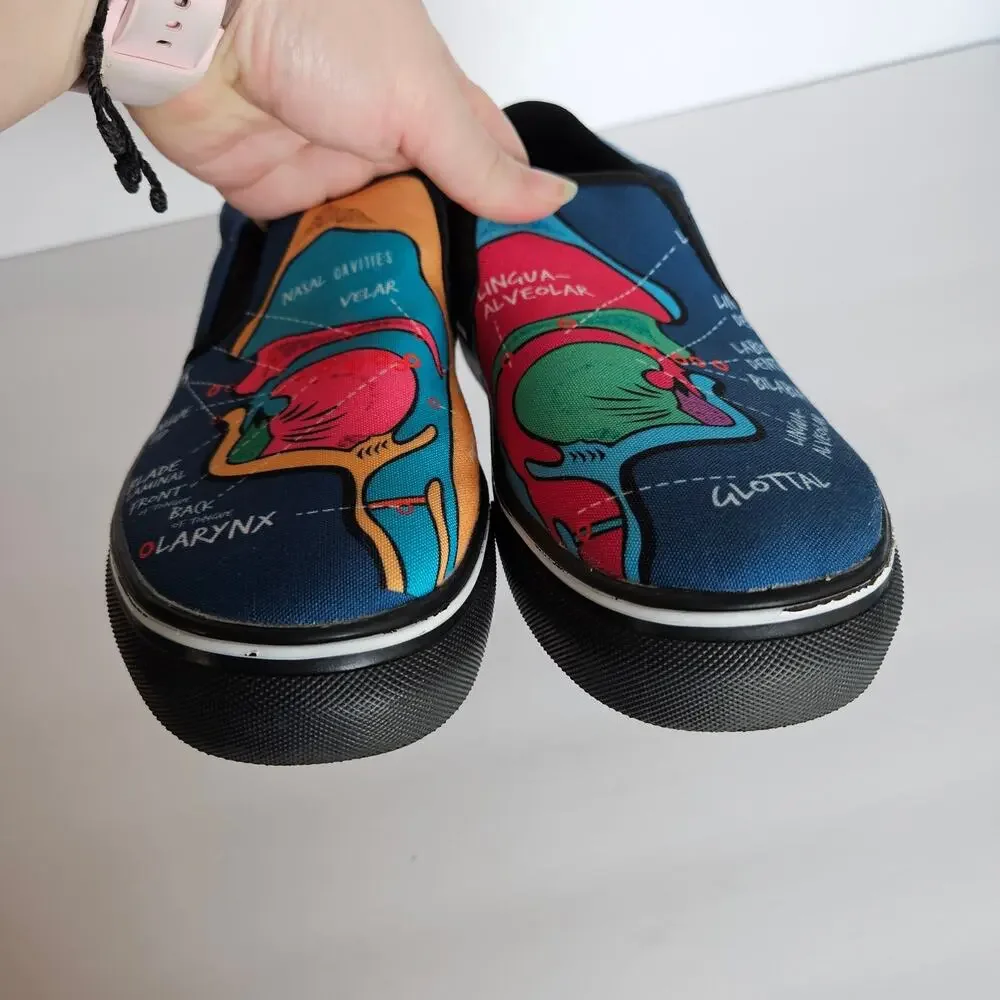 Groove Bags Speech Therapy Vocal Tracts Slip On Sneaker Women's 10 Men's 8